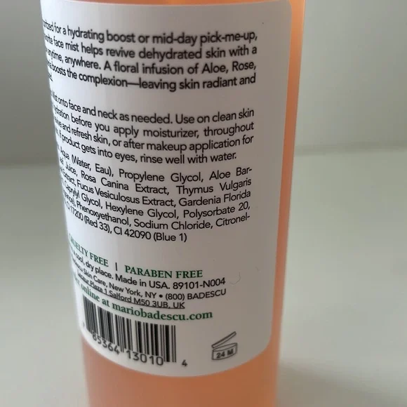 NEW NEVER USED MARIO BADESCU SKIN CARE FACIAL SPRAY WITH ALOE, HERBS, ROSEWATER - Picture 6 of 7